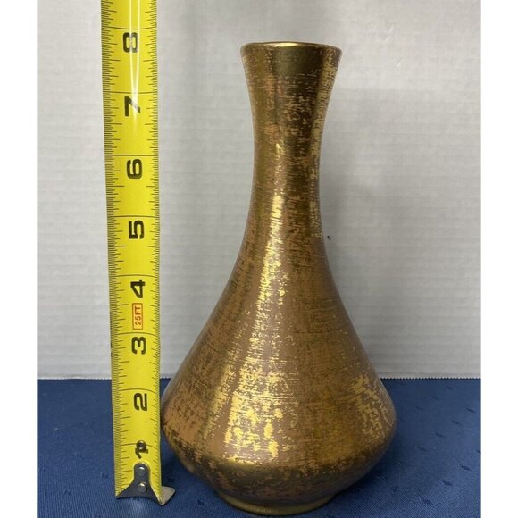 Vintage Stangl Pottery Vase 22k Gold Paint w/ Original Sticker 8" - Picture 7 of 7